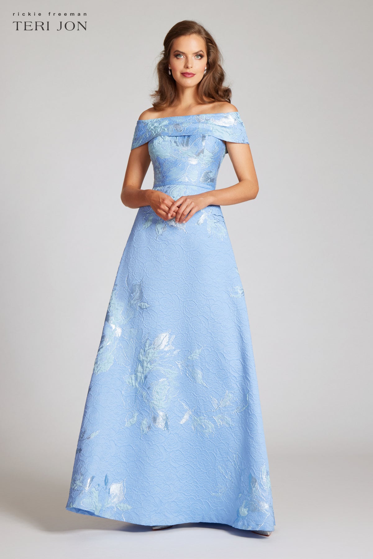 teri jon blue dress 259089 in Sky allowing you to move with ease while maintaining a sleek Ball Gown Teri Jon Blue