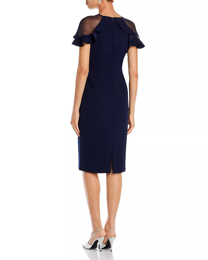 Eliza J. Ruffle Sleeve Cocktail Dress