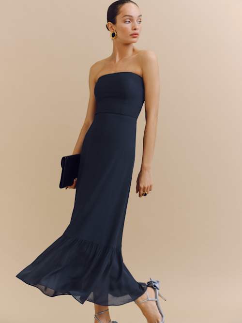 Reformation Strapless "Arta" Dress