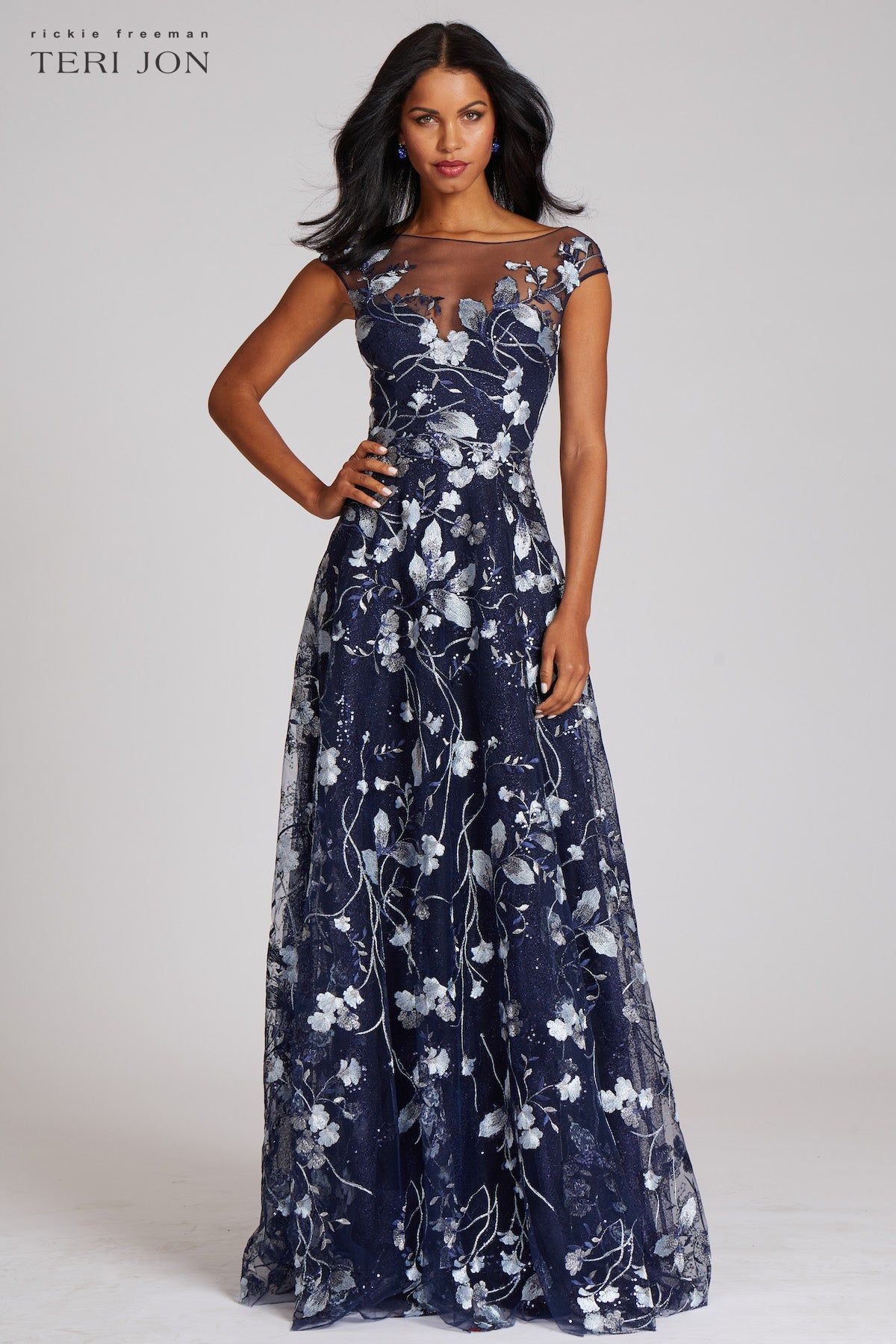 Teri Jon Embroidered Lace Illusion Gown MOTHER OF Teri Jon Embroidered Lace Illusion Gown MOTHER OF
