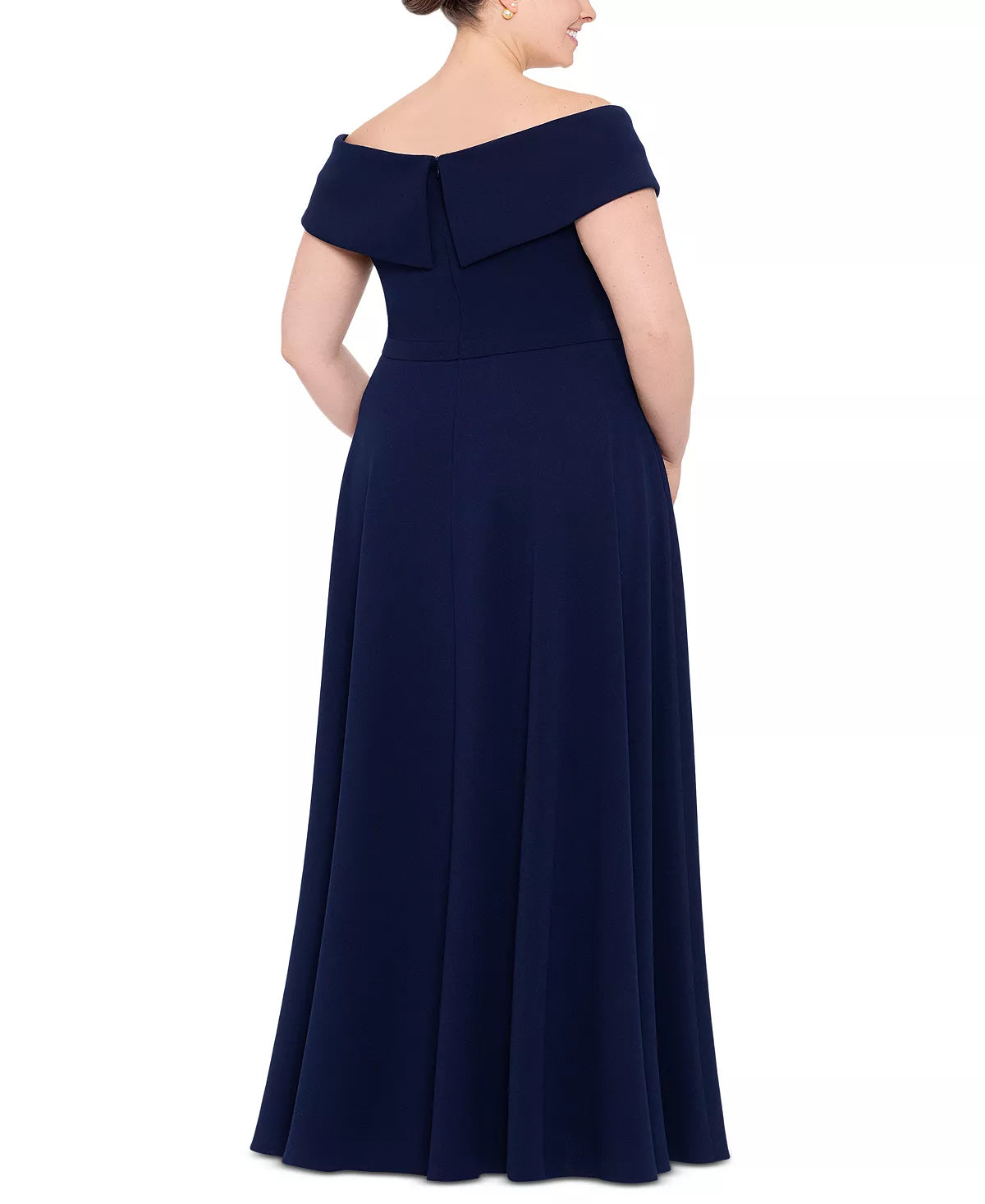 Xscape Plus Size Sweetheart Neck Off-The-Shoulder Gown