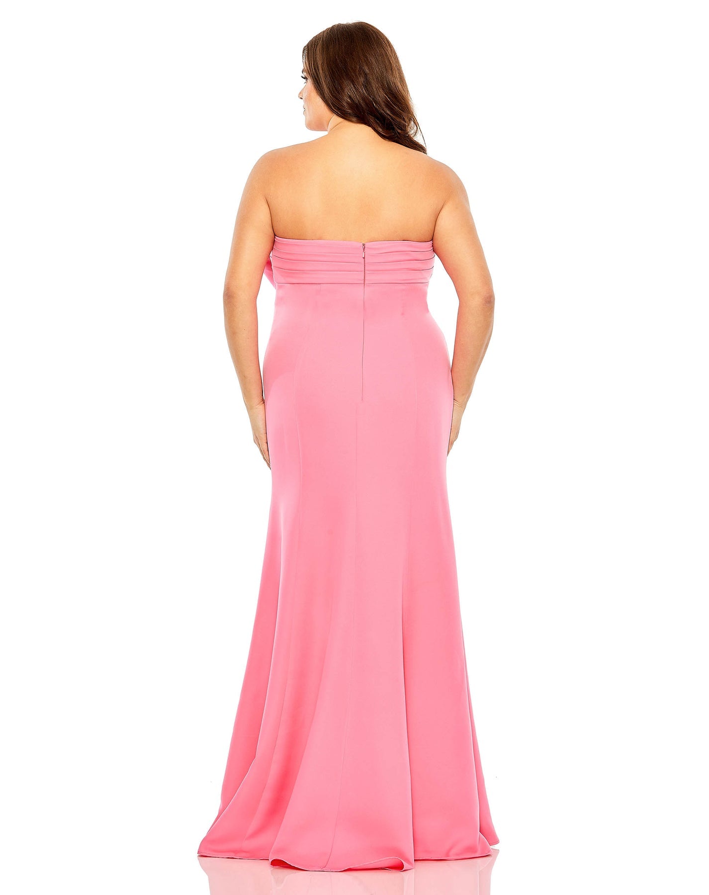 Mac Duggal Plus Size Bow Front Crepe Dress