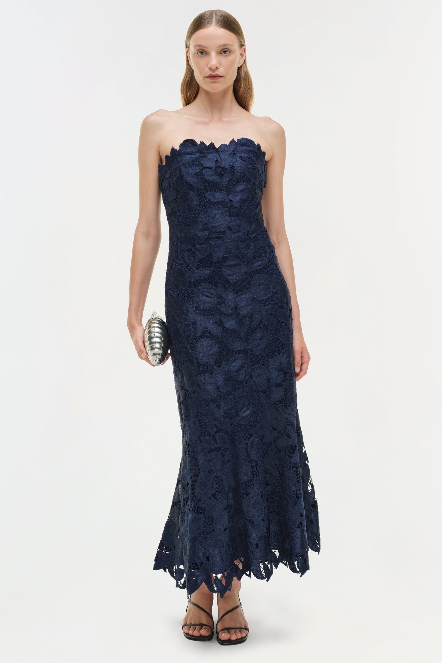 Simkhai Strapless Embroidered Dress