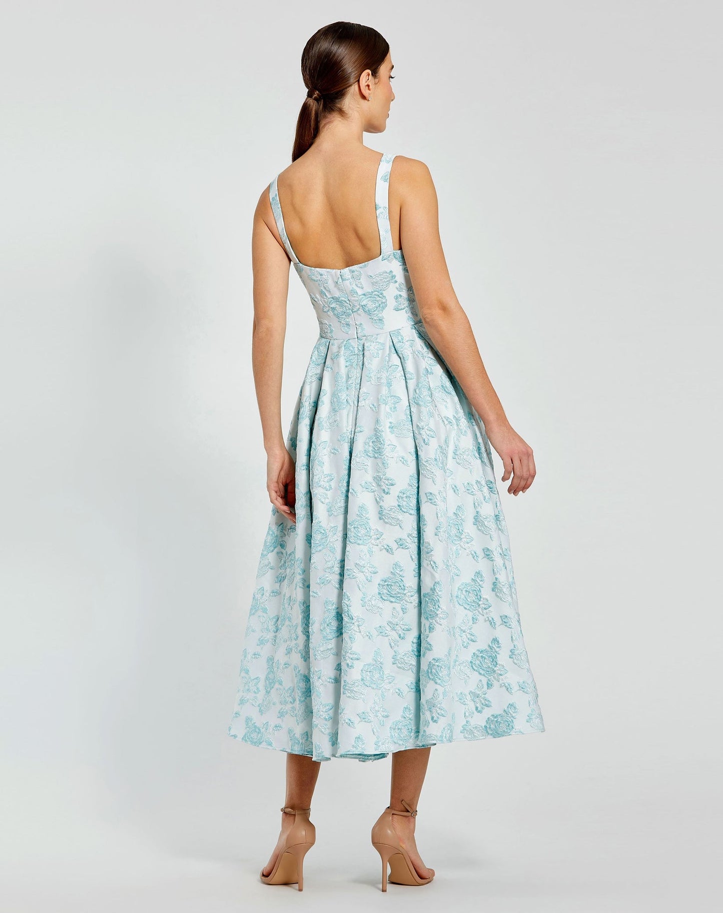 Mac Duggal Large Bow Brocade Dress
