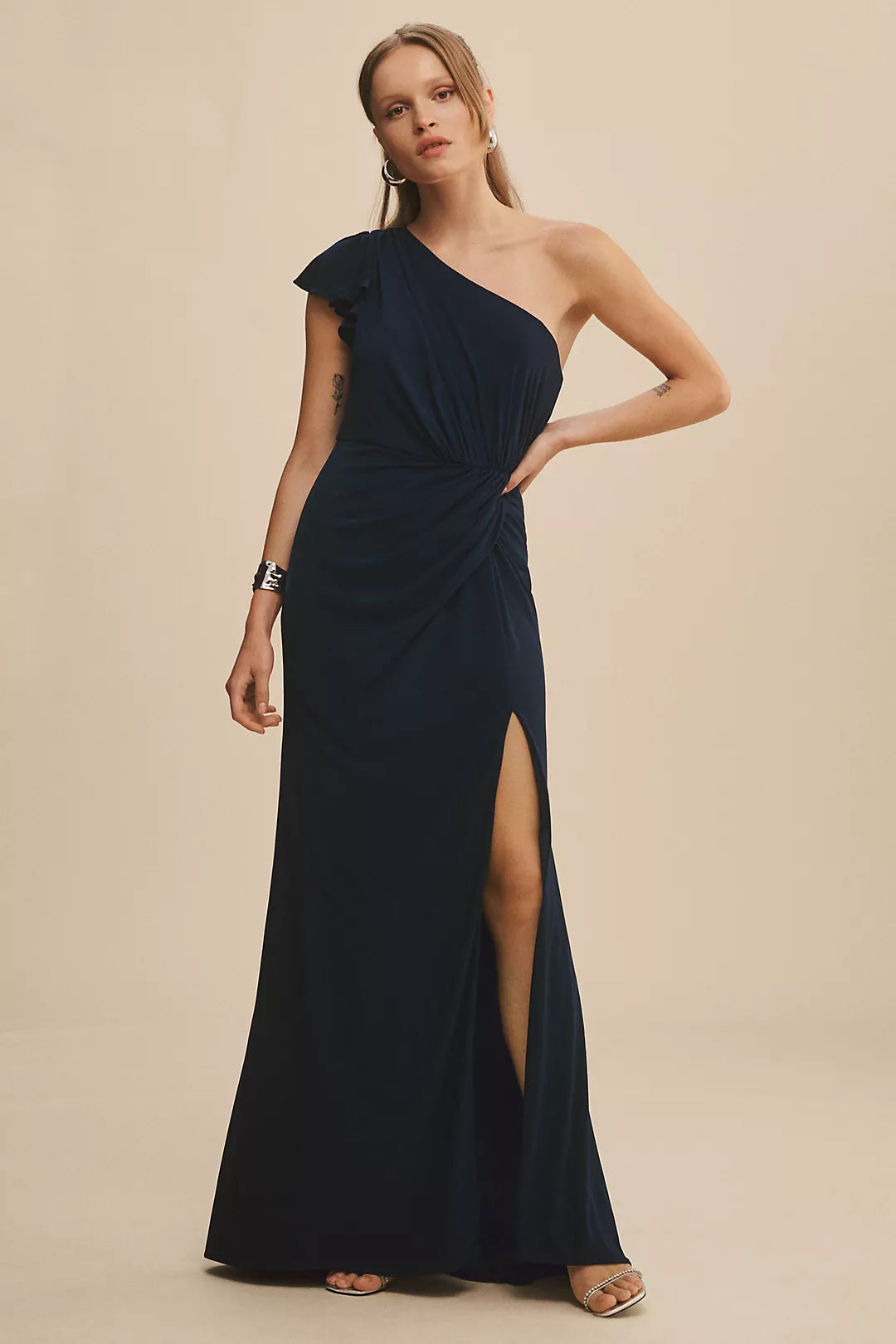 One shoulder jersey orders dress