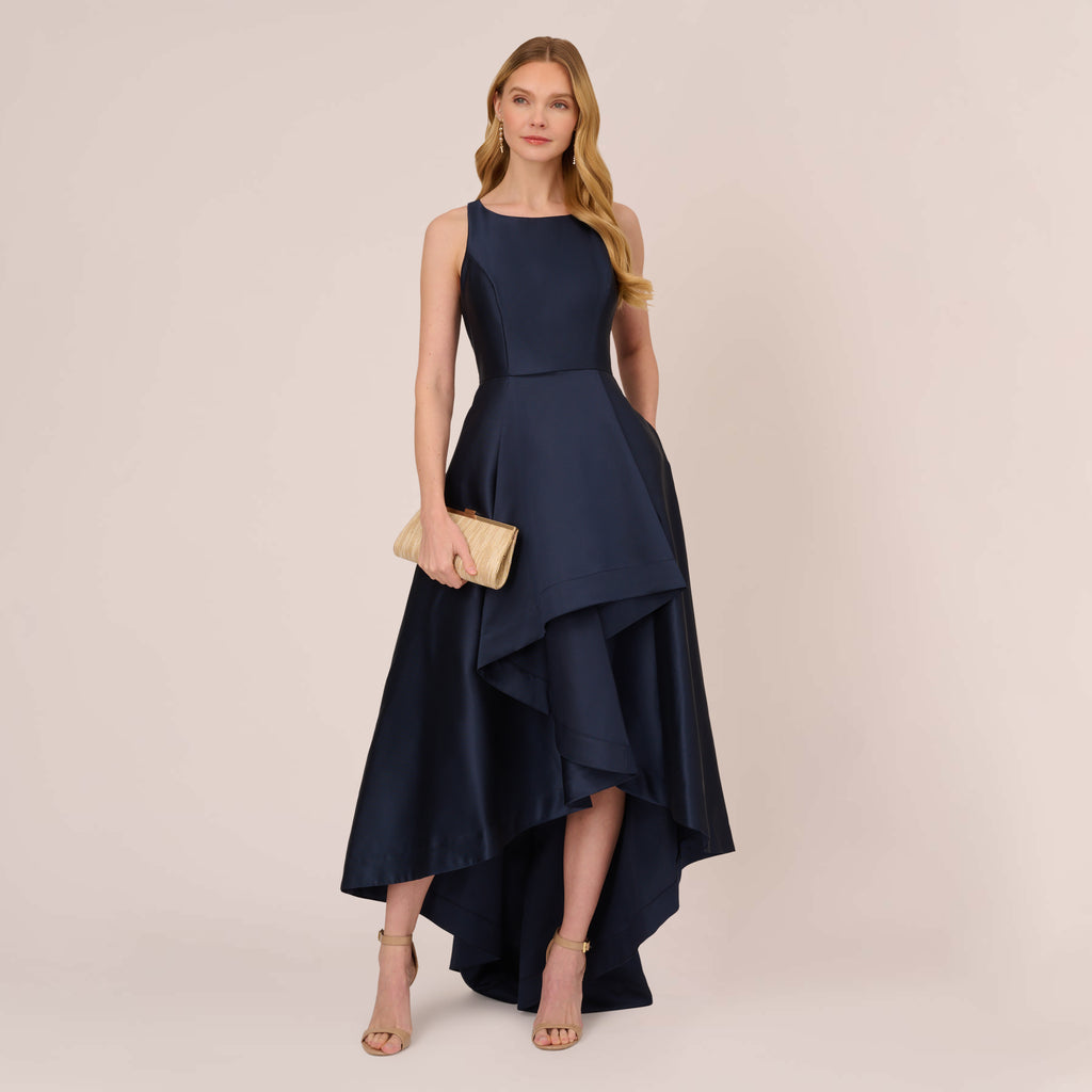 Adrianna Papell HIgh Low Mikado Gown MOTHER OF Adrianna Papell HIgh Low Mikado Gown MOTHER OF