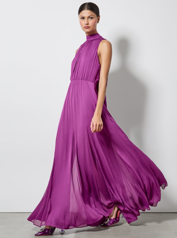 Alice + Olivia High Neck Maxi Dress