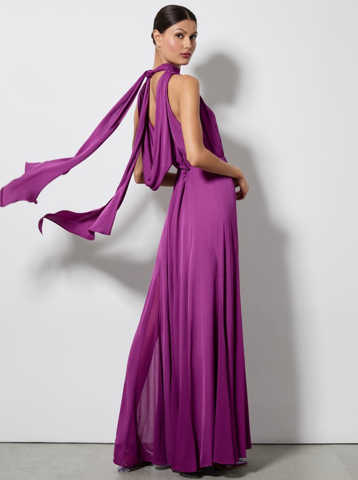 Alice + Olivia High Neck Maxi Dress
