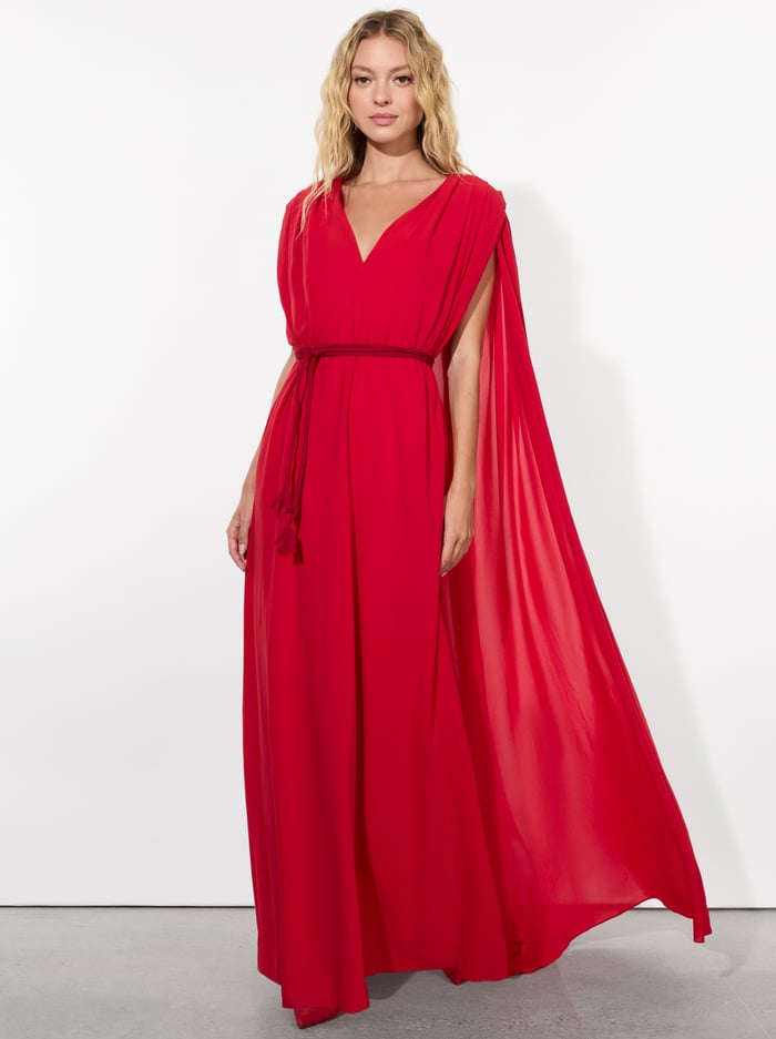 Alice + Olivia Maxi Cape Dress