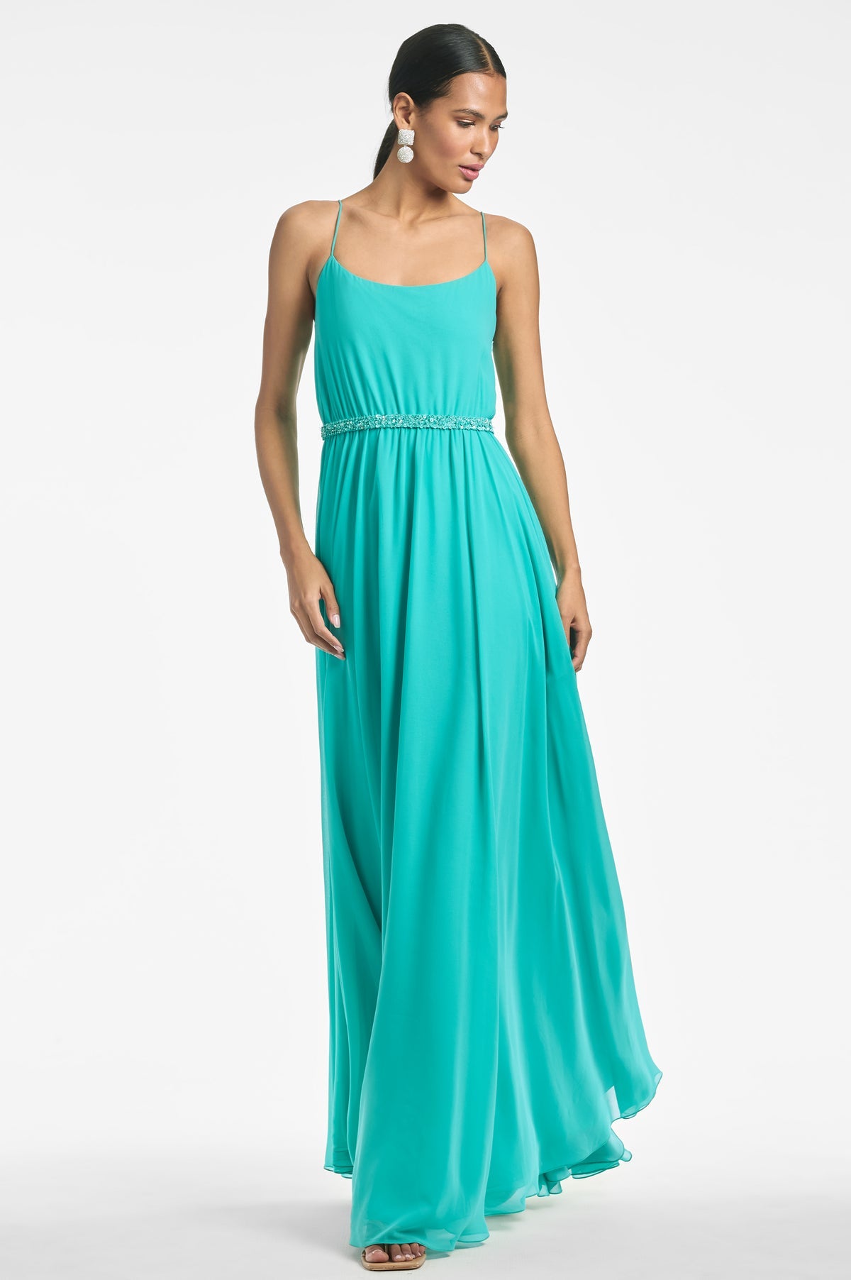 Sachin & Babi Caped Sleeve Ballgown