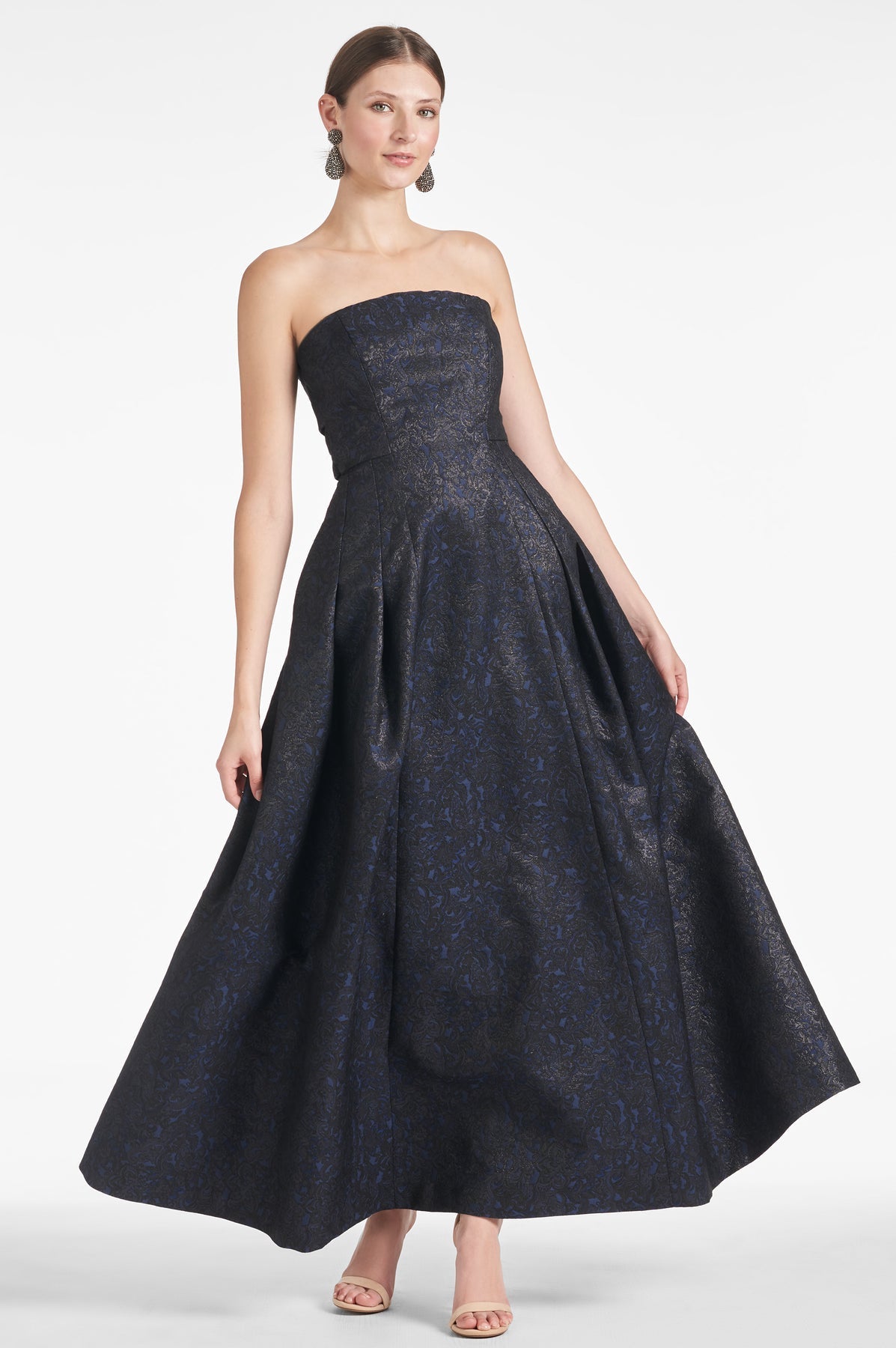 Sachin & Babi Strapless Jacquard Dress