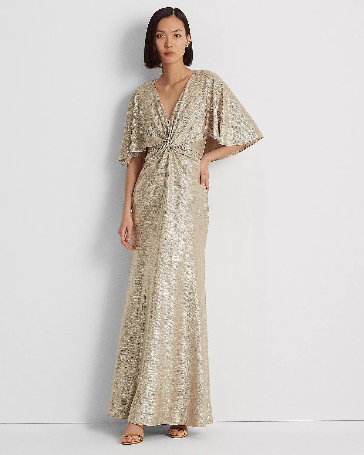 Ralph lauren gold sequin dress sales