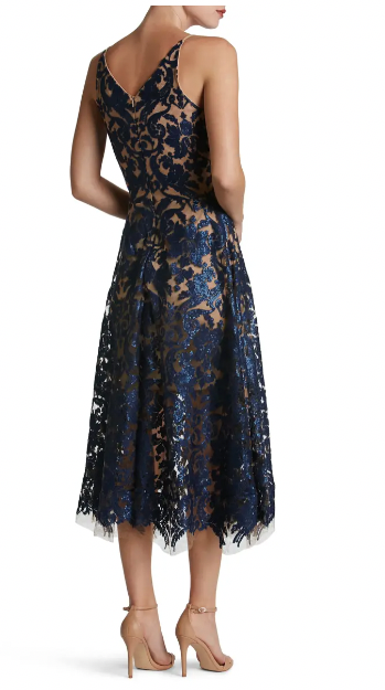 Dress the Population Embellished Fit and Flare Dress