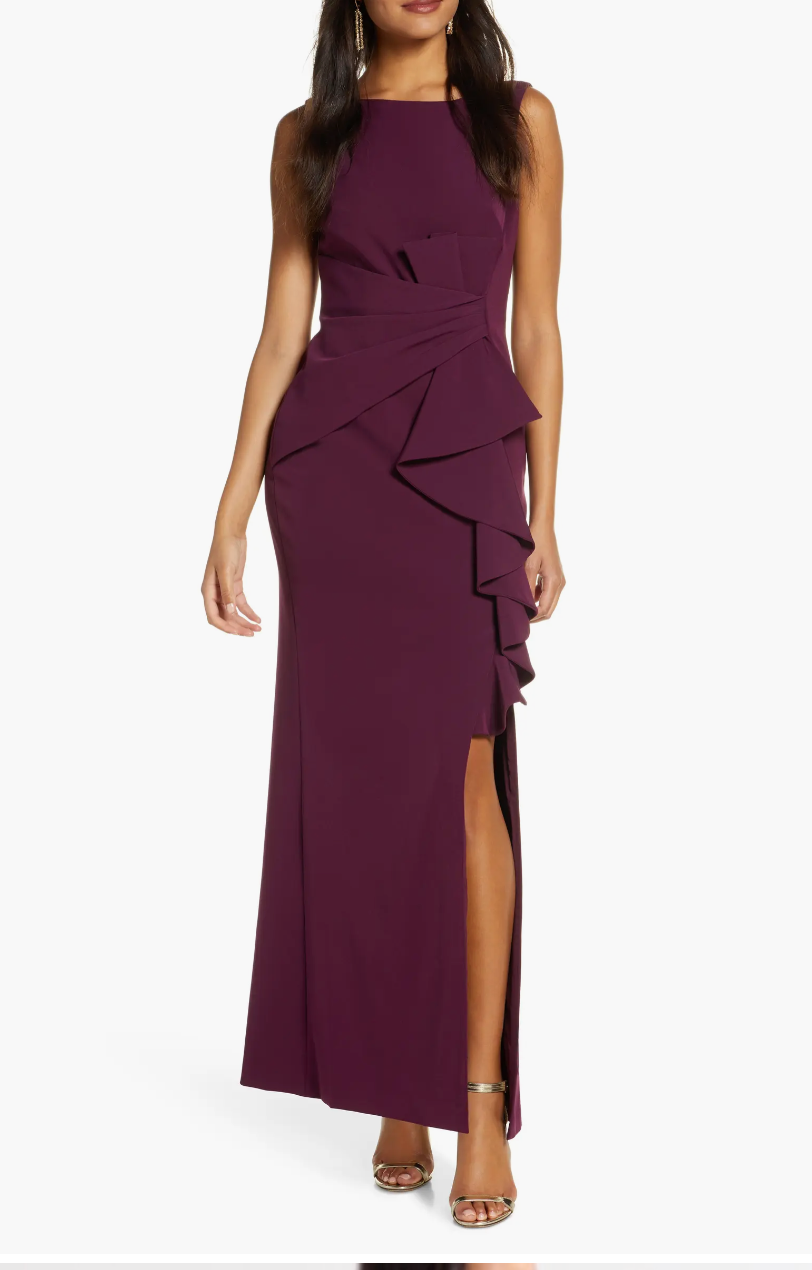 Eliza J Ruffle Front Gown – MOTHER OF