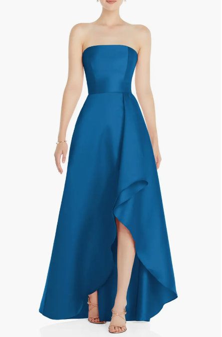 Alfred Sung Strapless Satin Gown MOTHER OF