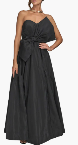Donna Karan New York Bow Strapless Ballgown