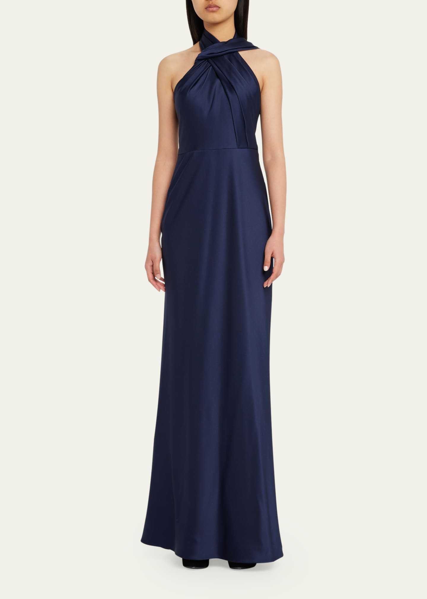 JASON WU Satin Twist Halter Gown