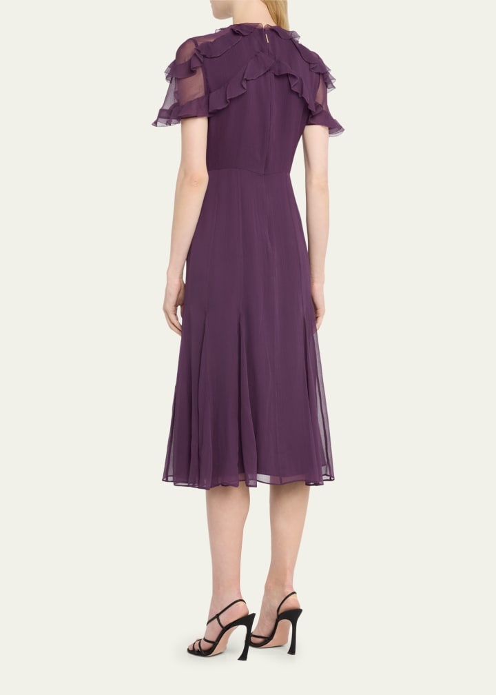 Jason Wu Chiffon Ruffle Sleeve Dress