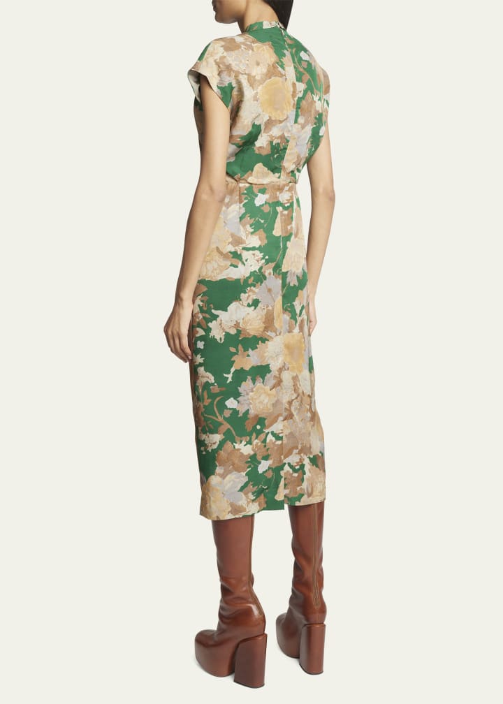 Dries Van Noten Floral Midi Dress