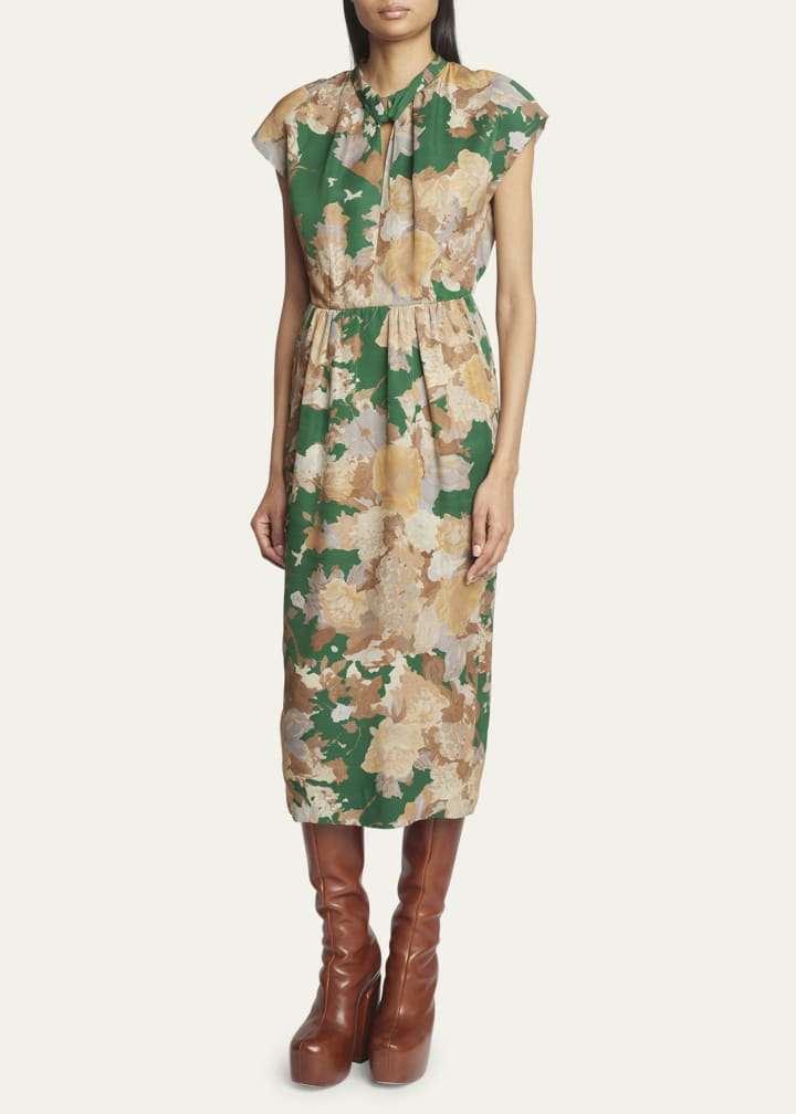 Dries Van Noten Floral Midi Dress