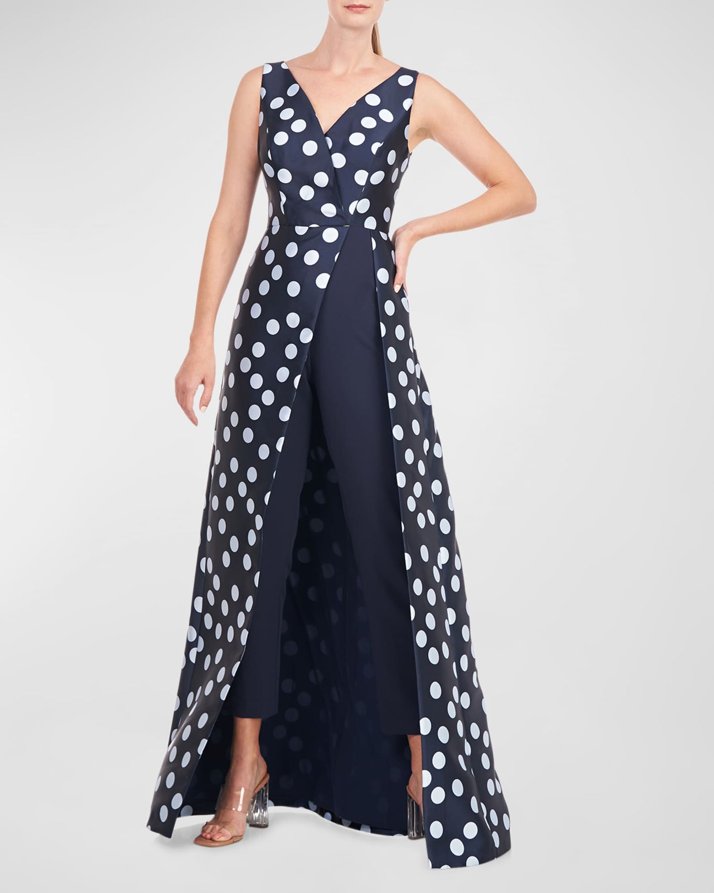 Kay Unger Polka Dot Jumpsuit