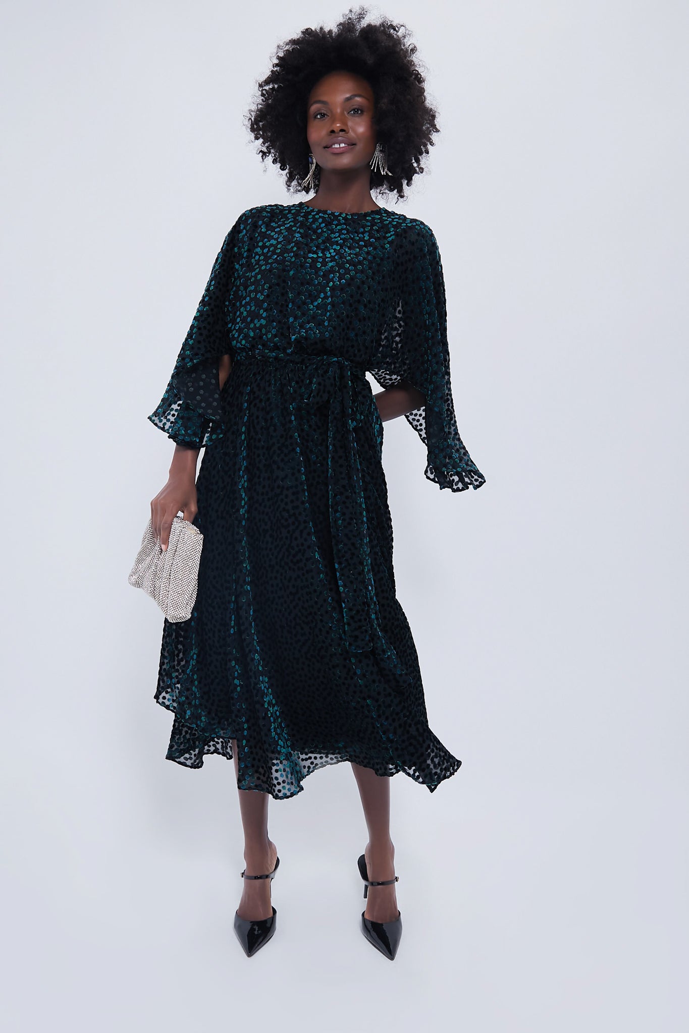 Tuckernuck Flock Dot Velvet Dress