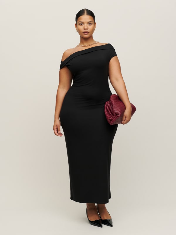 Reformation Plus Size One Shoulder Midi Dress