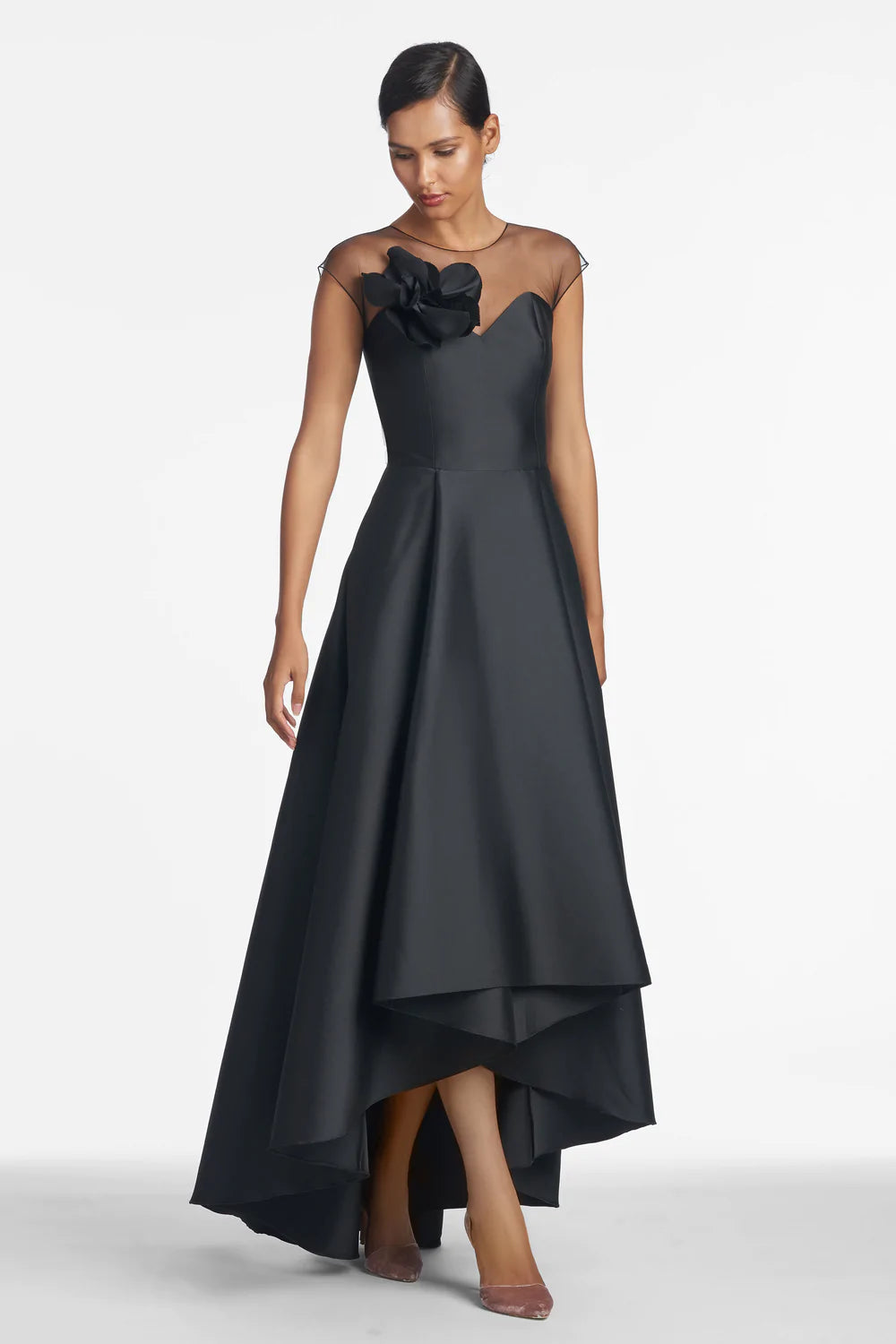 Sachin & Babi Cap Sleeve Hi-Lo Gown