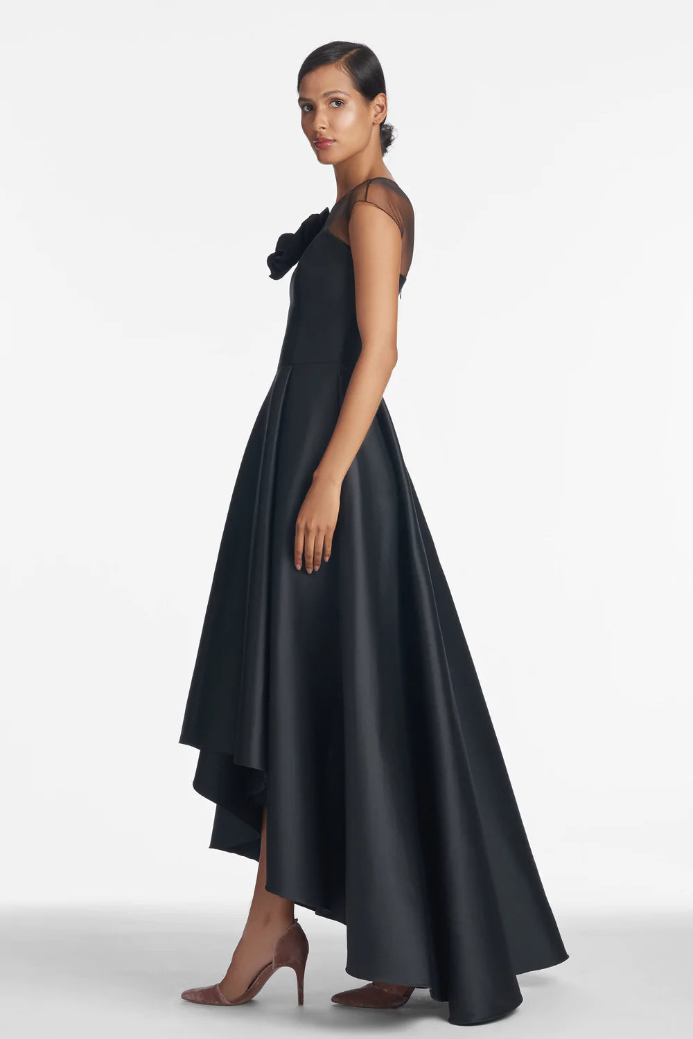 Sachin & Babi Cap Sleeve Hi-Lo Gown