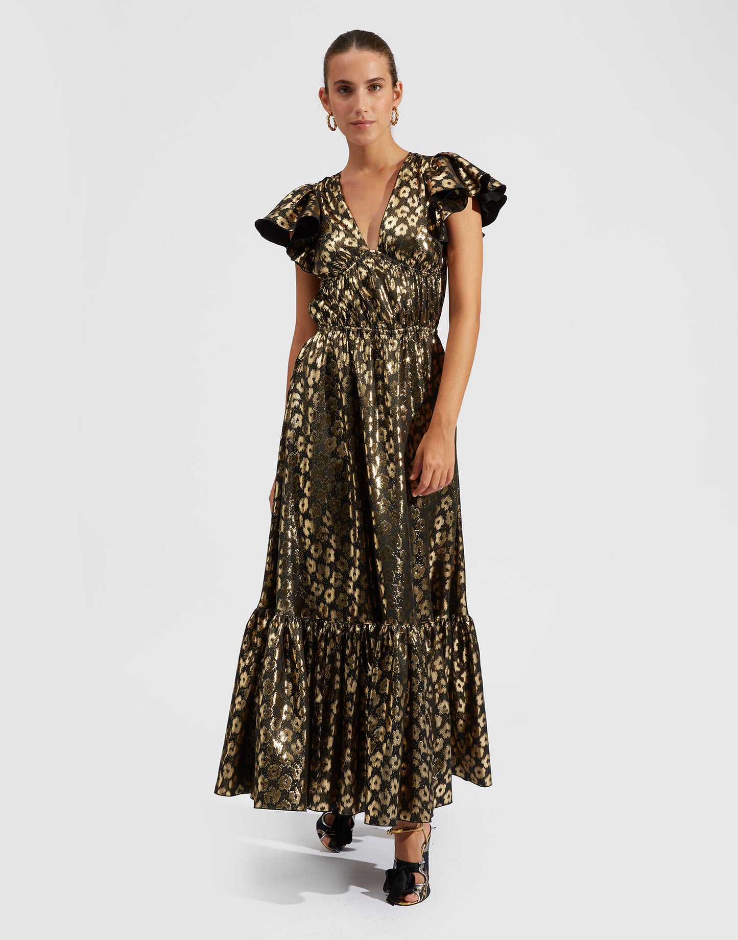 La DoubleJ Leopard Jacquard Print Dress