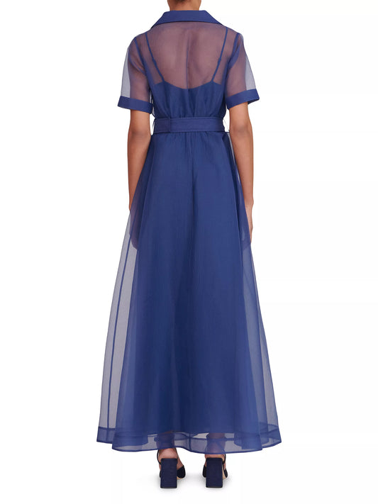 Staud Organza Short Sleeve Shirt Dress