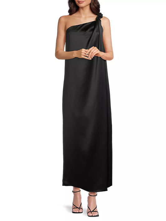 Ungaro Embellished Knot One-Shoulder Maxi