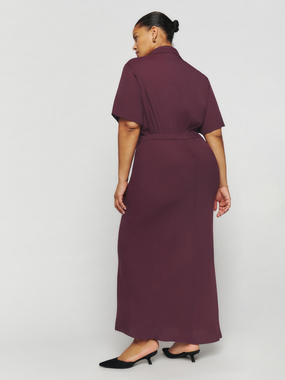 Reformation Plus Size Short Sleeve Shirt Dress
