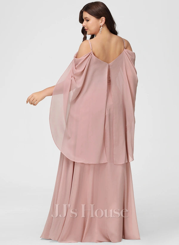 JJ's House Off-the Shoulder Chiffon Dress