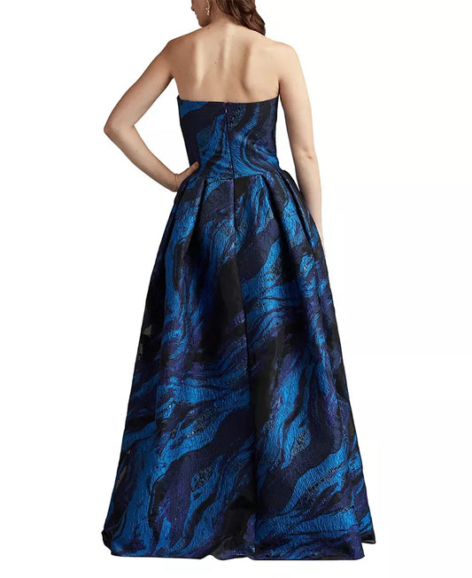 Tadashi Shoji Strapless Jacquard Ballgown
