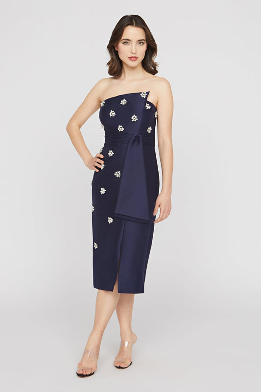 Kay Unger Embellished Midi Dress