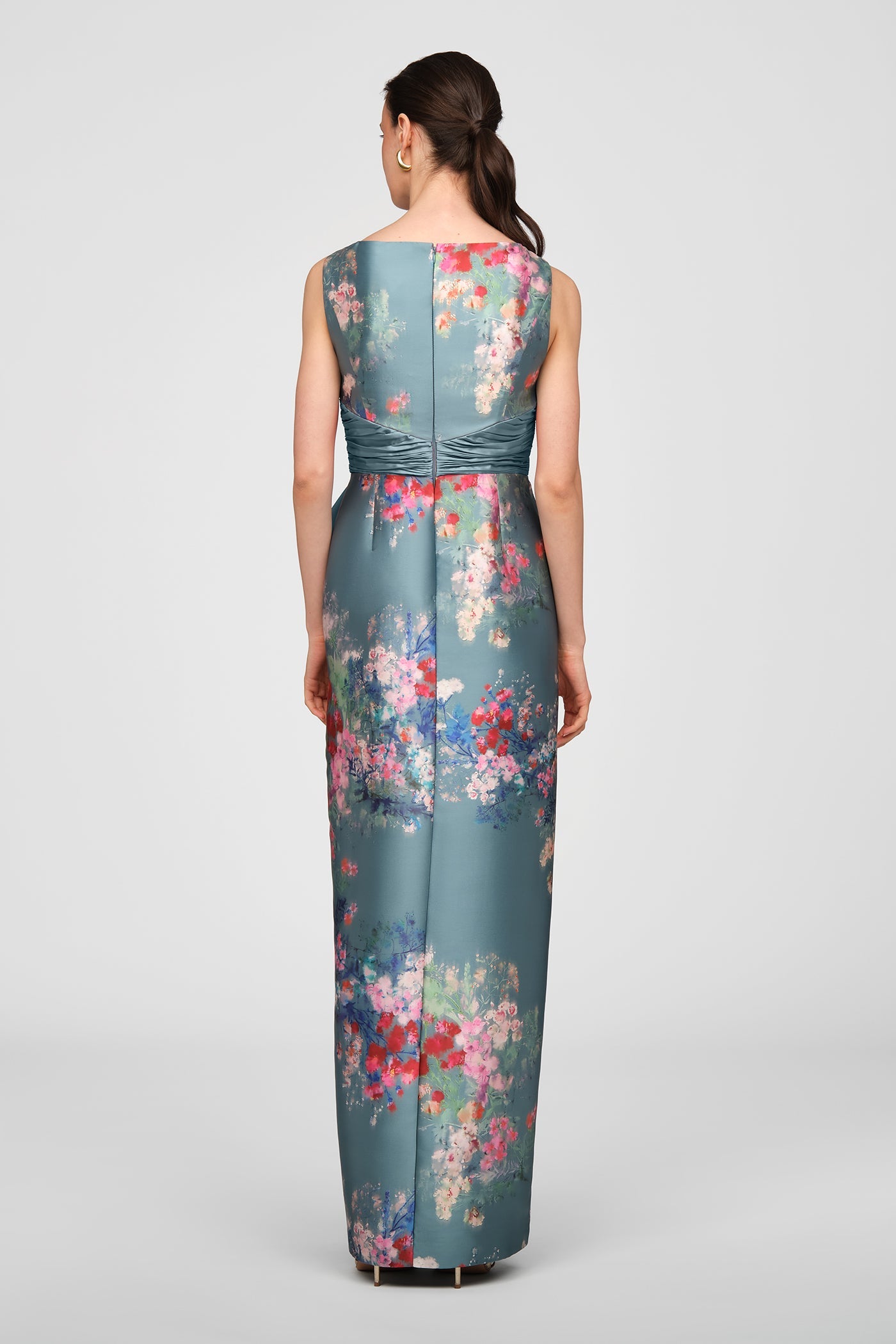 Kay Unger Cascade Ruffle Column Gown