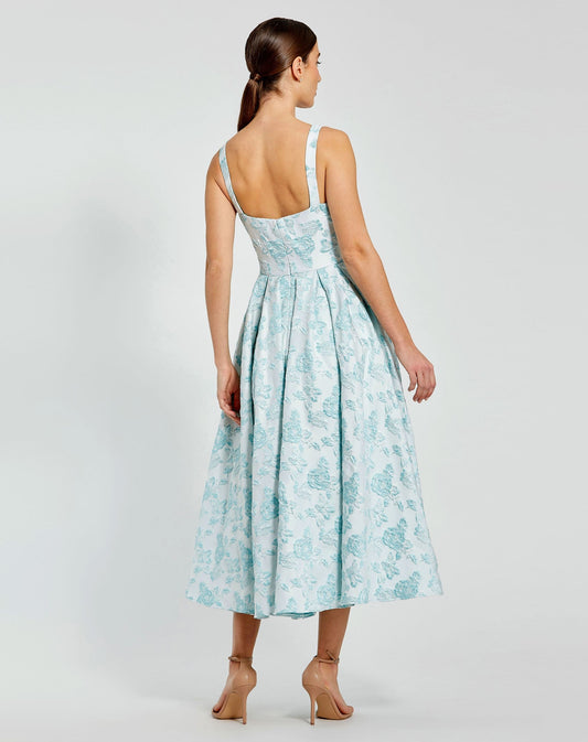 Mac Duggal Large Bow Brocade Dress