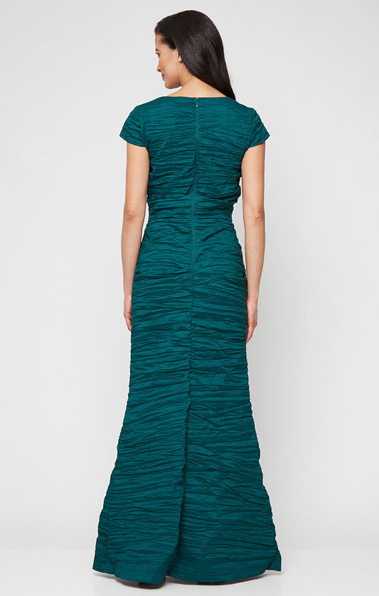 Alex Evenings Crinkle Stretch Taffeta Dress