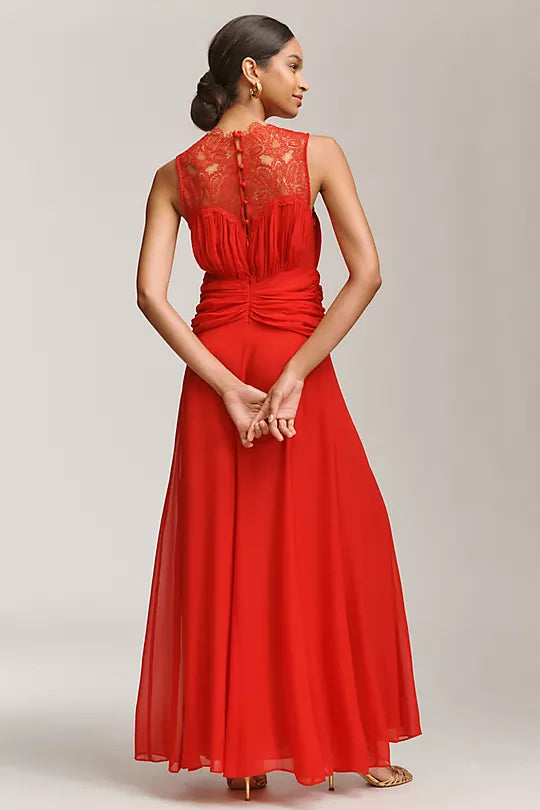 Shona Joy Sleeveless Lace Maxis Dress