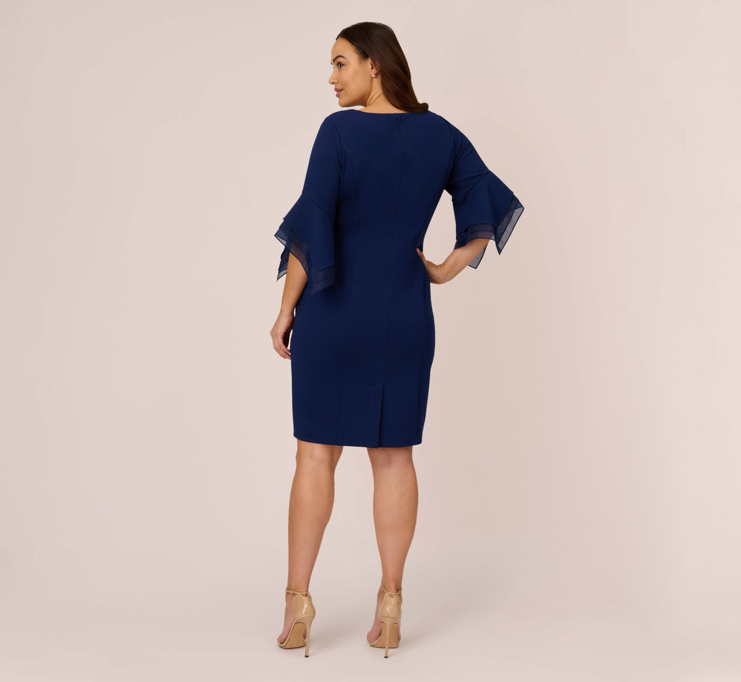 Adrianna Papell Plus Size Tiered Sleeve Dress