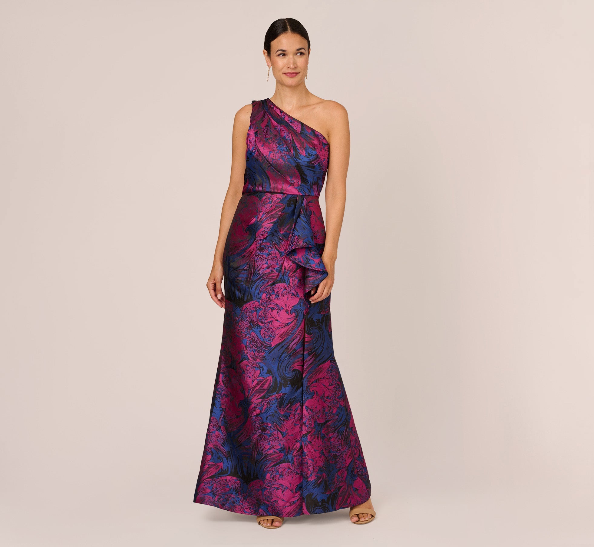 Adrianna Papell Jacquard Mermaid Gown MOTHER OF