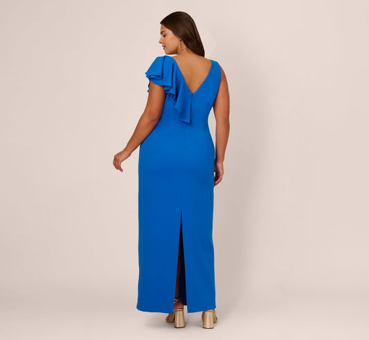 Adrianna Papell Plus Size Sleeveless Draped Column Dress