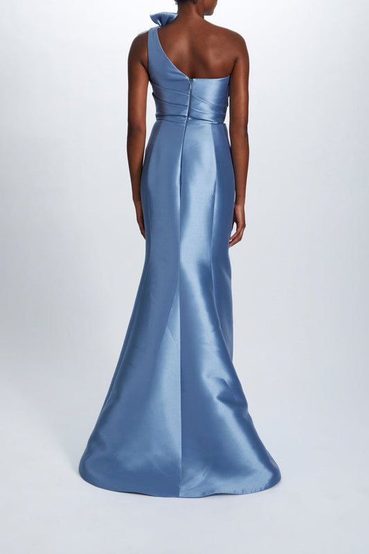Amsale Bow One Shoulder Gown
