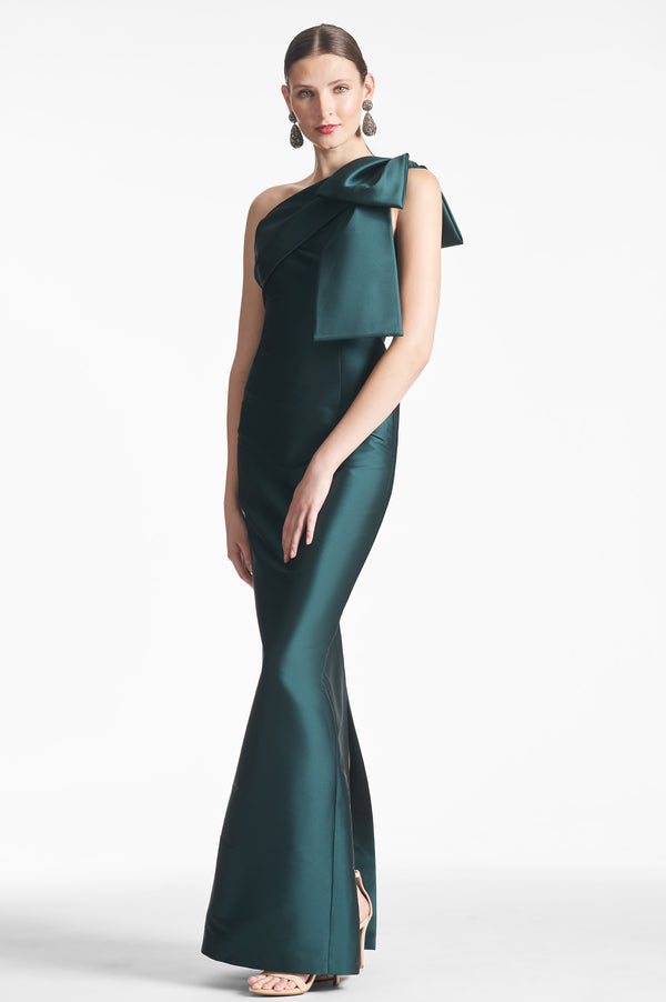 Sachin & Babi One Shoulder Gown with Bow