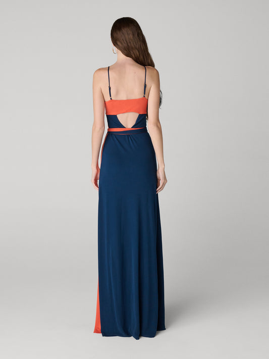 DVF Colorblock Wrap Maxi