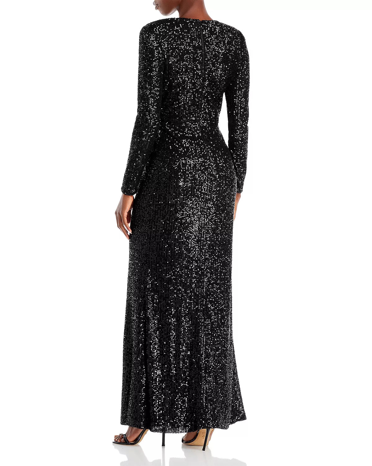 Eliza J Sequined Wrap Gown