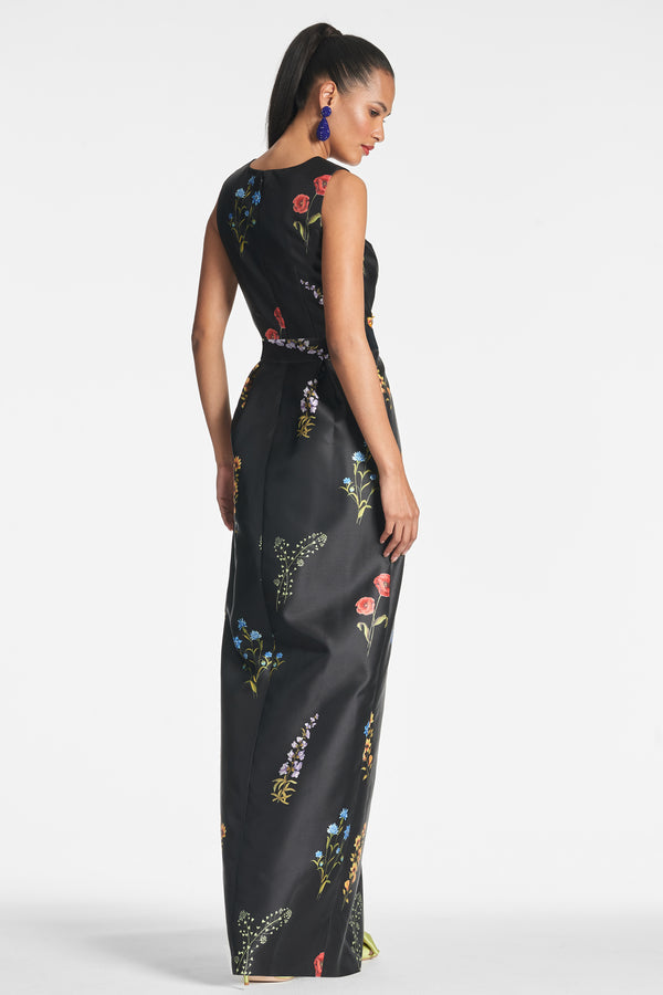 Sachin & Babi Noir Floral Column Gown