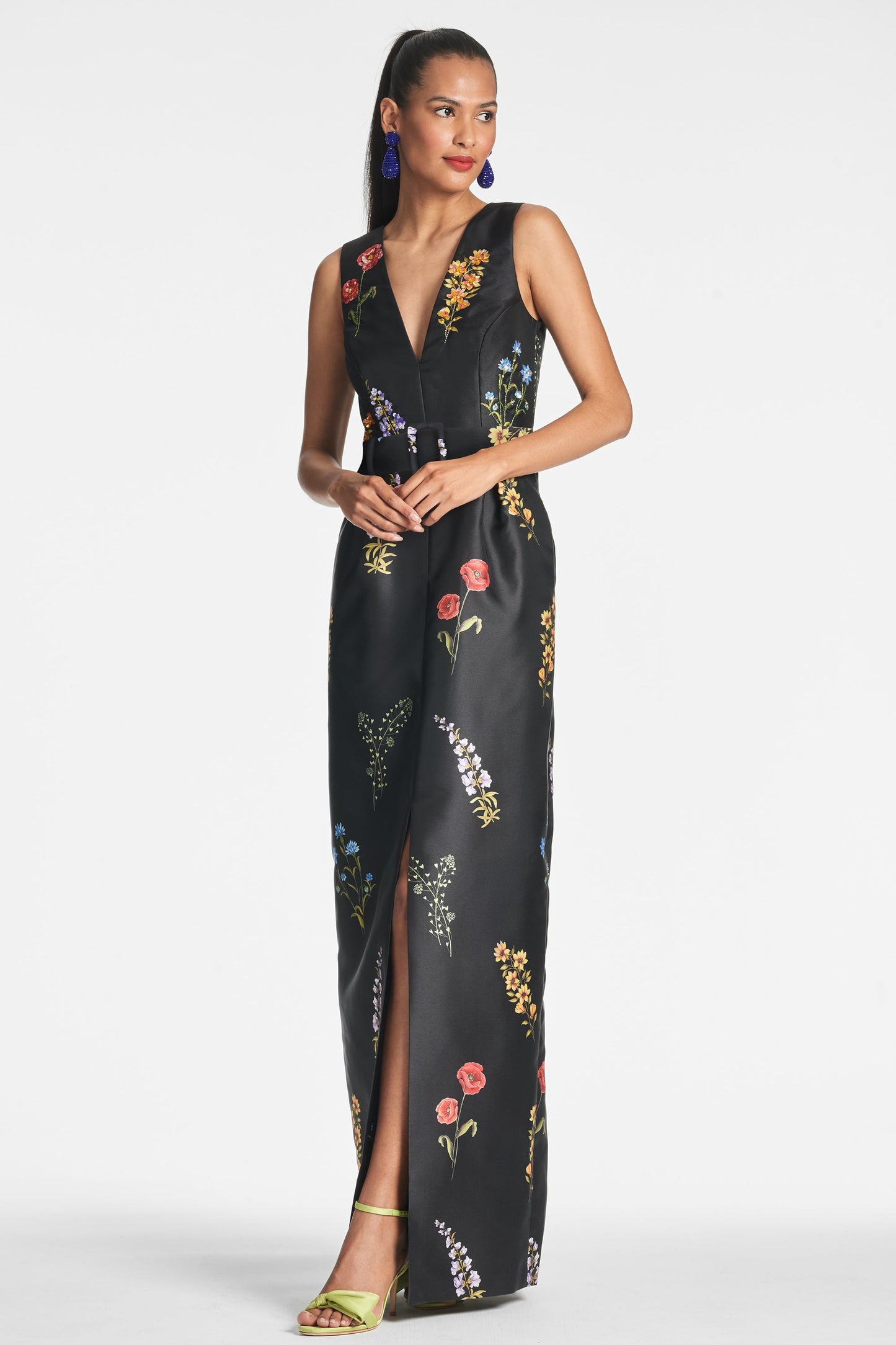 Sachin & Babi Noir Floral Column Gown