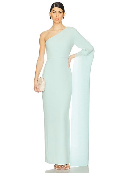 solace london one shoulder belted maxi dress Solace London One Shoulder Cape Sleeve Dress – MOTHER OF